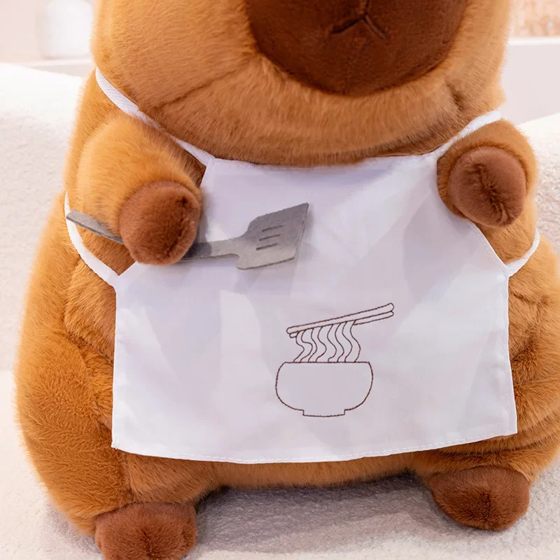 28-50 cm Koch Capybara Plüsch Simulation Bäcker Kapibala Anime Flauschiges Spielzeug Niedliche Brotpuppe Kuscheltiere Weiche Puppe Weihnachtsgeschenk