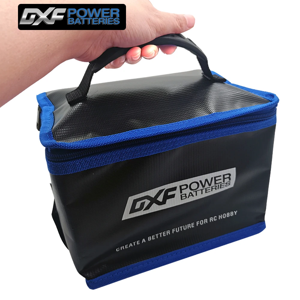 DXF Lipo Safety Bag 215*145*165mm Fireproof Waterproof Explosion-Proof Bags RC Car Battery Guard Safe Portable Storage Handbag