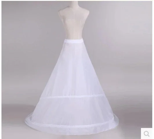 Underskirt Wedding Skirt Slip Wedding Accessories Chemise 2 Hoops For A Line Tail Dress Petticoat Crinoline