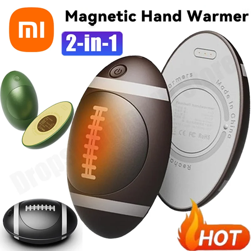 Xiaomi Hand Warmer Magnetic Split Type Fast Heating 2in1 Rechargeable Multiple Safety Portable Pocket Warmer for Winter Skating