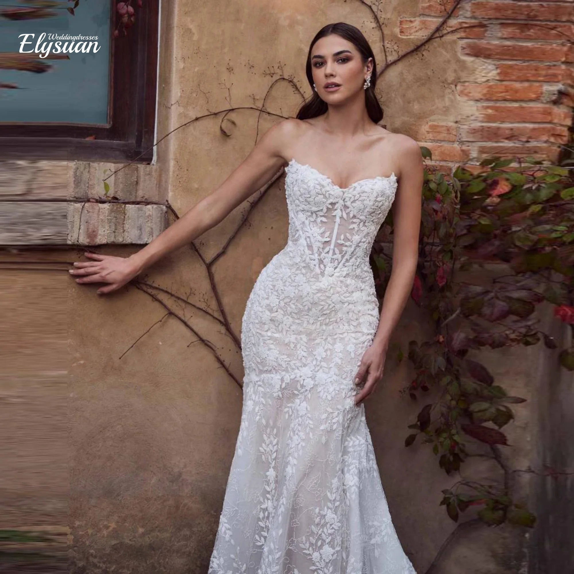 Angepasst Schatz Kragen Meerjungfrau Brautkleider Für Frauen Elegante Ärmellose Brautkleider Prinzessin Party Vestidos De Novia