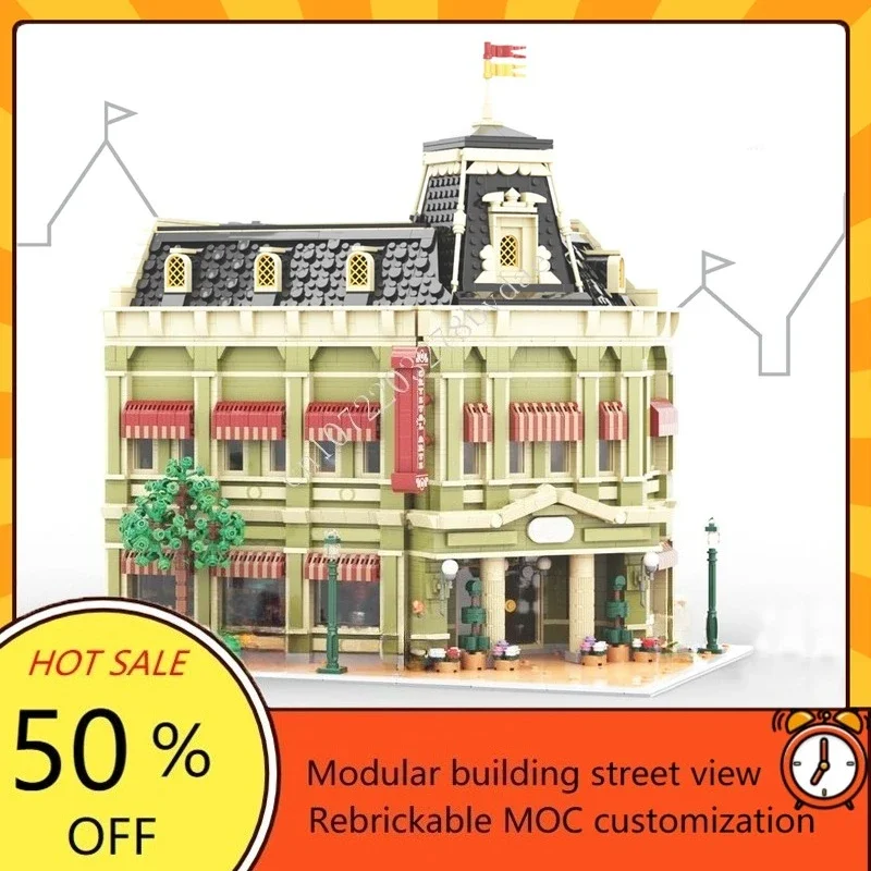 

5100PCS Main Street Crystal Arts Hot City MOC Puzzle Creative StreetView Architecture Birthdayal Assembly Toy Christmas Gift
