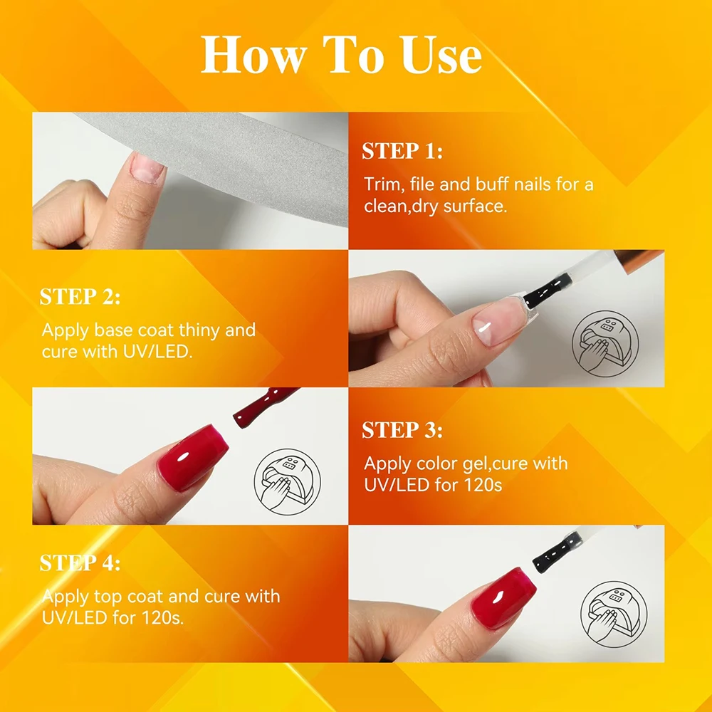 Vendeeni TPO HEMA FREE Super Shine Crystal Top Coat Gel Nail Polish Semi Permanent UV Soak Off Gel Varnish High Gloss Top Coat