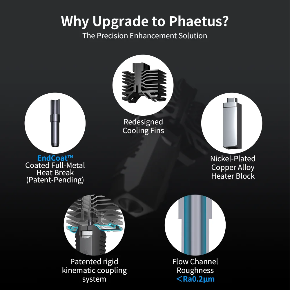 

Phaetus для 3d-принтера QIDI Plus4 Conch Hotend с насадкой для наконечника 0,2 0,4 0,6 0,8 мм для 3d-принтера QIDI