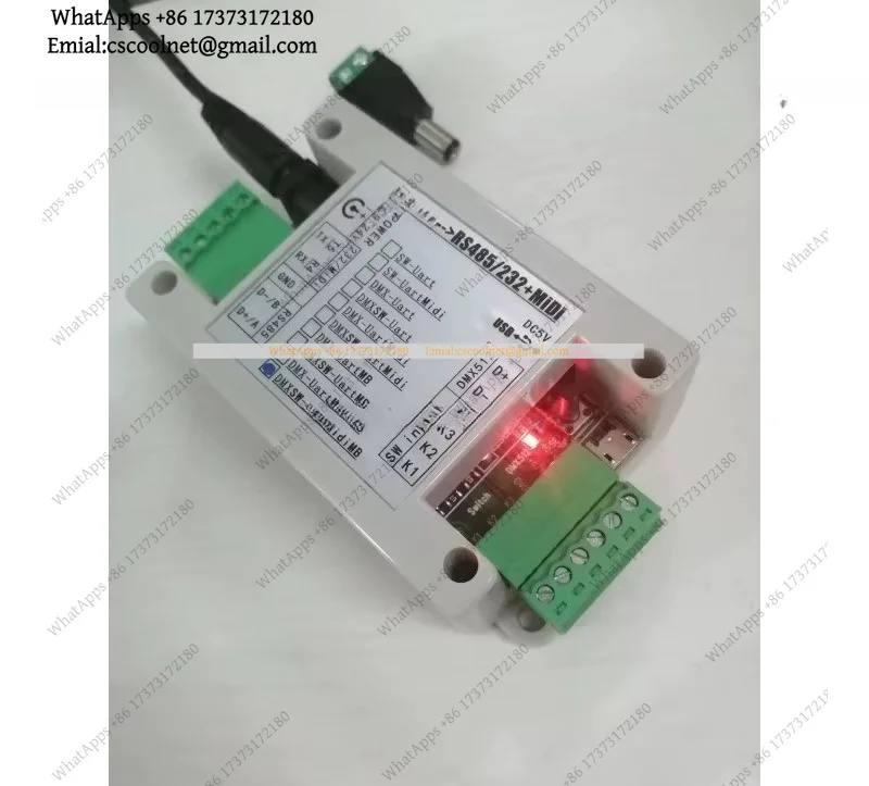 JS01 Central Control RS485/232 to DMX512 MIDI Modbus Converter Switch Quantity Controller Technical Parameters
