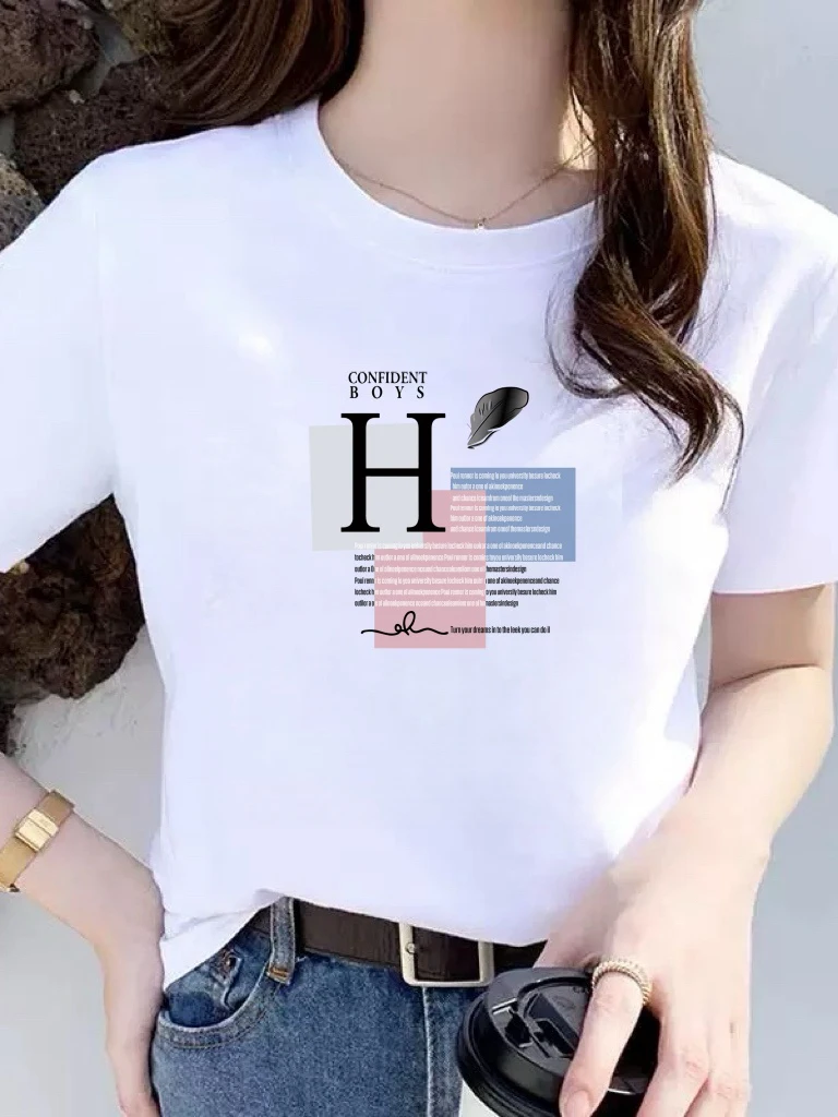 

New 2026 Casual Style Women's Loose T-Shirt Short Sleeve Belly Cover Fashion Top Middle-Aged And Elderly Women's Clothing
