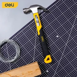 Deli 8/16/24OZ Claw Hammer Woodworking Hammer Nails Hammer High Quality Steel Head Multifunctional Tools for Household Repair