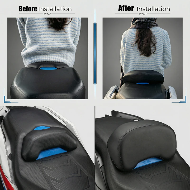 Motorcycle Accessories Enlarged Widened Cushion Lumbar Support Backrest Waist Fit For ZONTES 368G ZT368G 368 G Seat Holder