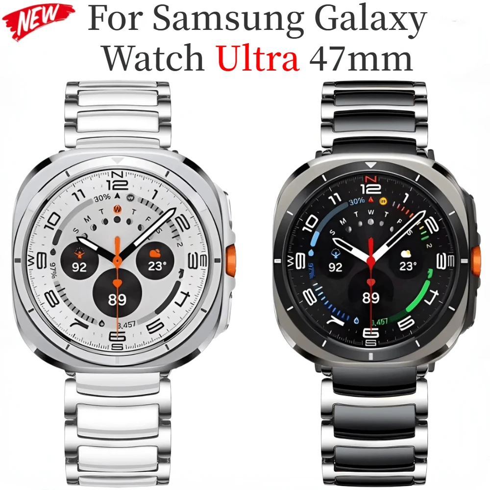 

Ceramic Metal Strap For Samsung Galaxy Watch Ultra 47mm Business classic Bracelet Wristband Galaxy Watch Ultra Belt Accessories