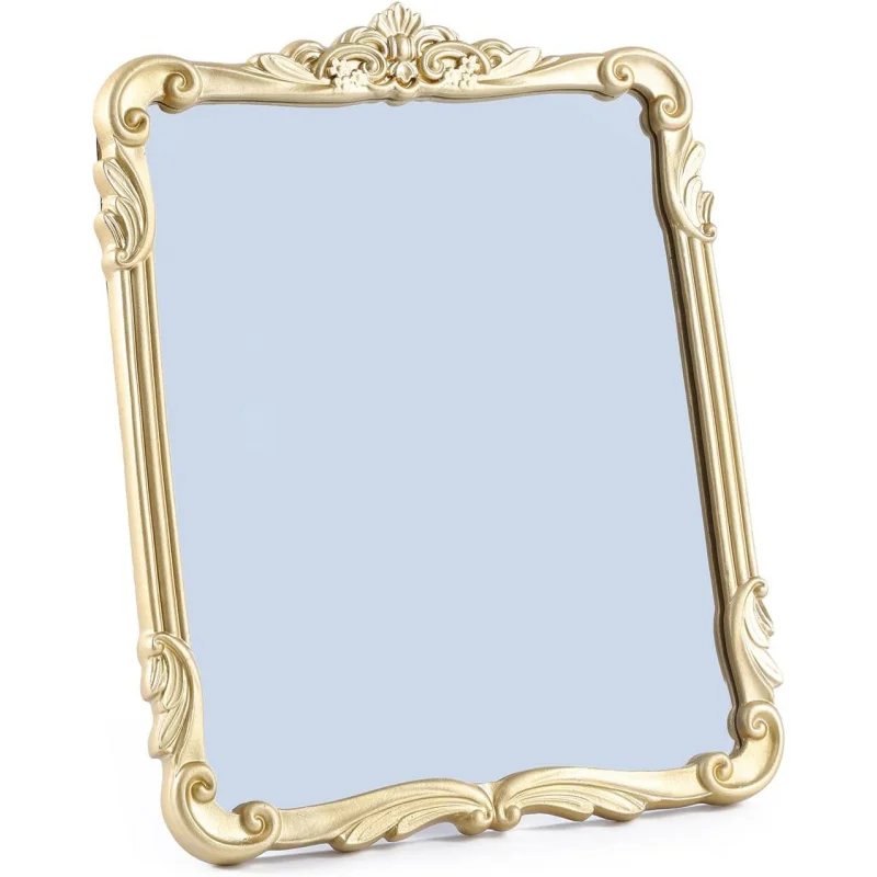 

SIKOO 8x10 Inch Vintage Mirror, Decorative Wall Mirror,Makeup Mirror Table,Antique Home Decor,Ornate Wall Art,Resin and Prem