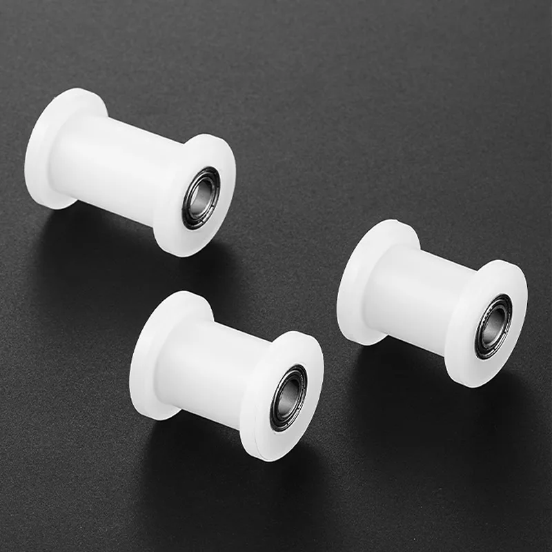 H Shaped Groove slot nylon plastic pulley Double bearing roller Rail wheel Diameter 25 33 35 45 55 mm Hole 6 8 10 Width 20 30 40