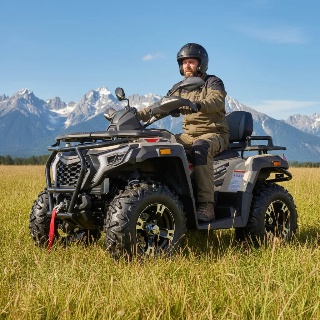 Cuatrimoto Tao Motor con Motor ATV 4x4, Transmisión Automática por Eje, ATV 4WD de 350cc con Homologación EEC T3B para Carretera
