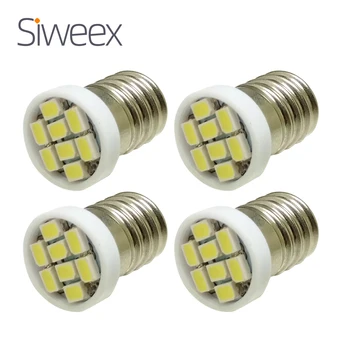 4 pièces/lot E10 EY10 3020 SMD 8 LED lumières blanches Miniature vis ampoule lampe pour bricolage LIONEL DC 12V