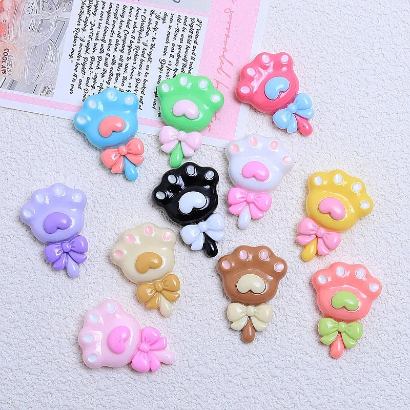 100pcs Kawaii Mini Resin Claw Cabochon Flatback DIY Phone Case Hairpin Keychain Earring Scrapbook Dollhouse Decor