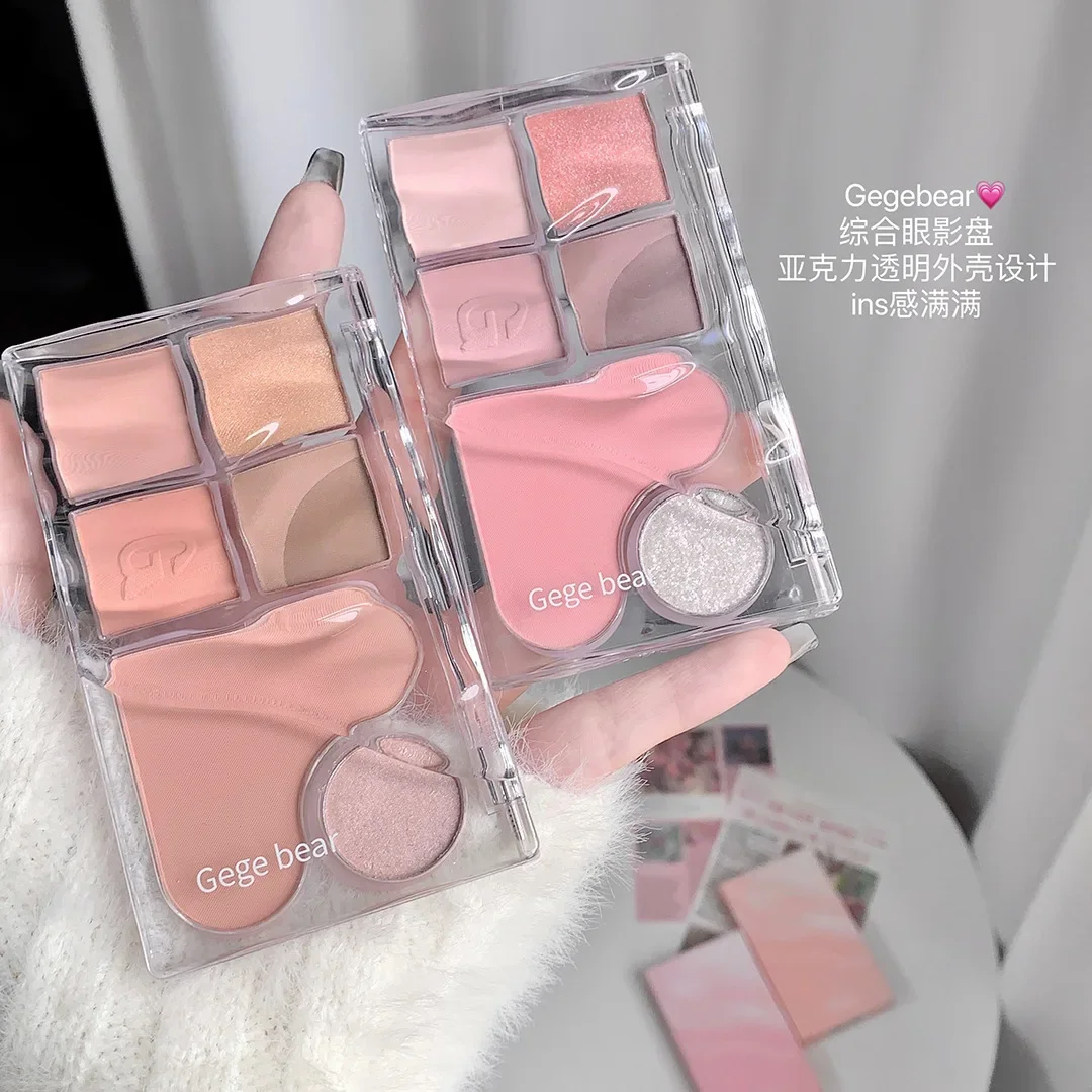 GEGE BEAR-Palette de fards à barrage, fard à joues, ombre à barrage naturelle, longue durée, imperméable, beauté rare, cosmétiques, maquillage coréen, 256