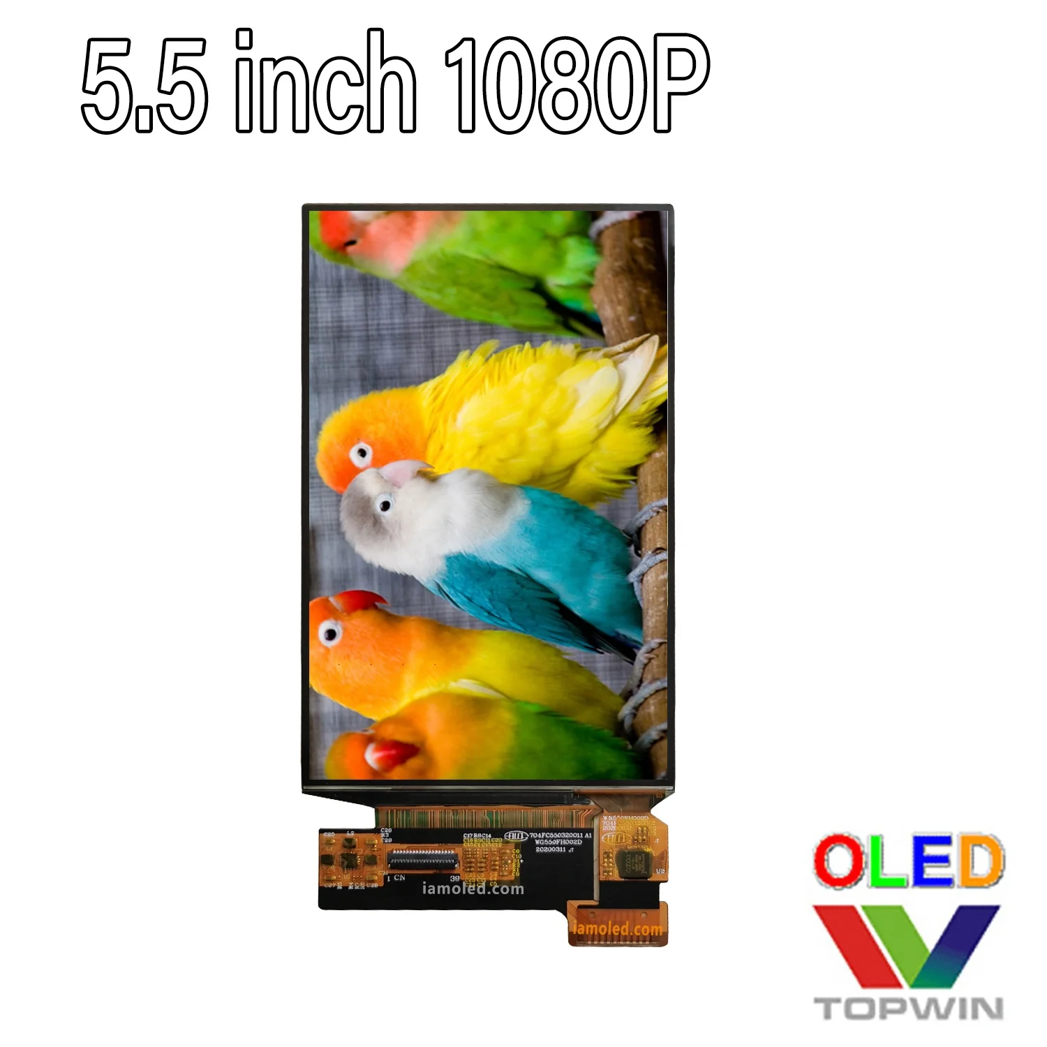 5.48 inch 5.5'' ONCELL Touch Panel 1080X1920 MIPI Interface Full Color amoled Display