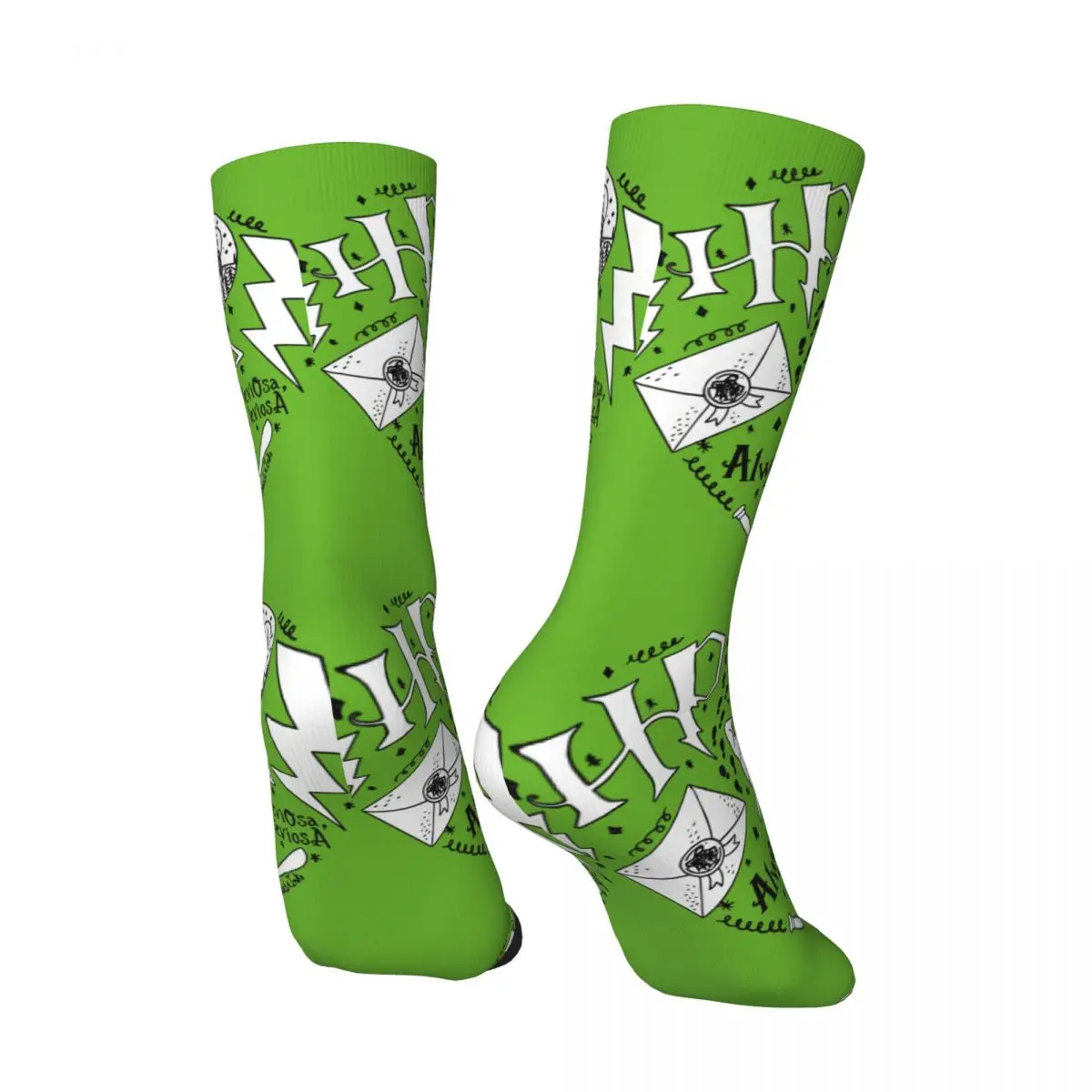 Universal Studios 2024 , Wizard School Crazy Men's Socks Unisex happy days Harajuku Seamless Novelty Happy Crew Sock Boys Gift