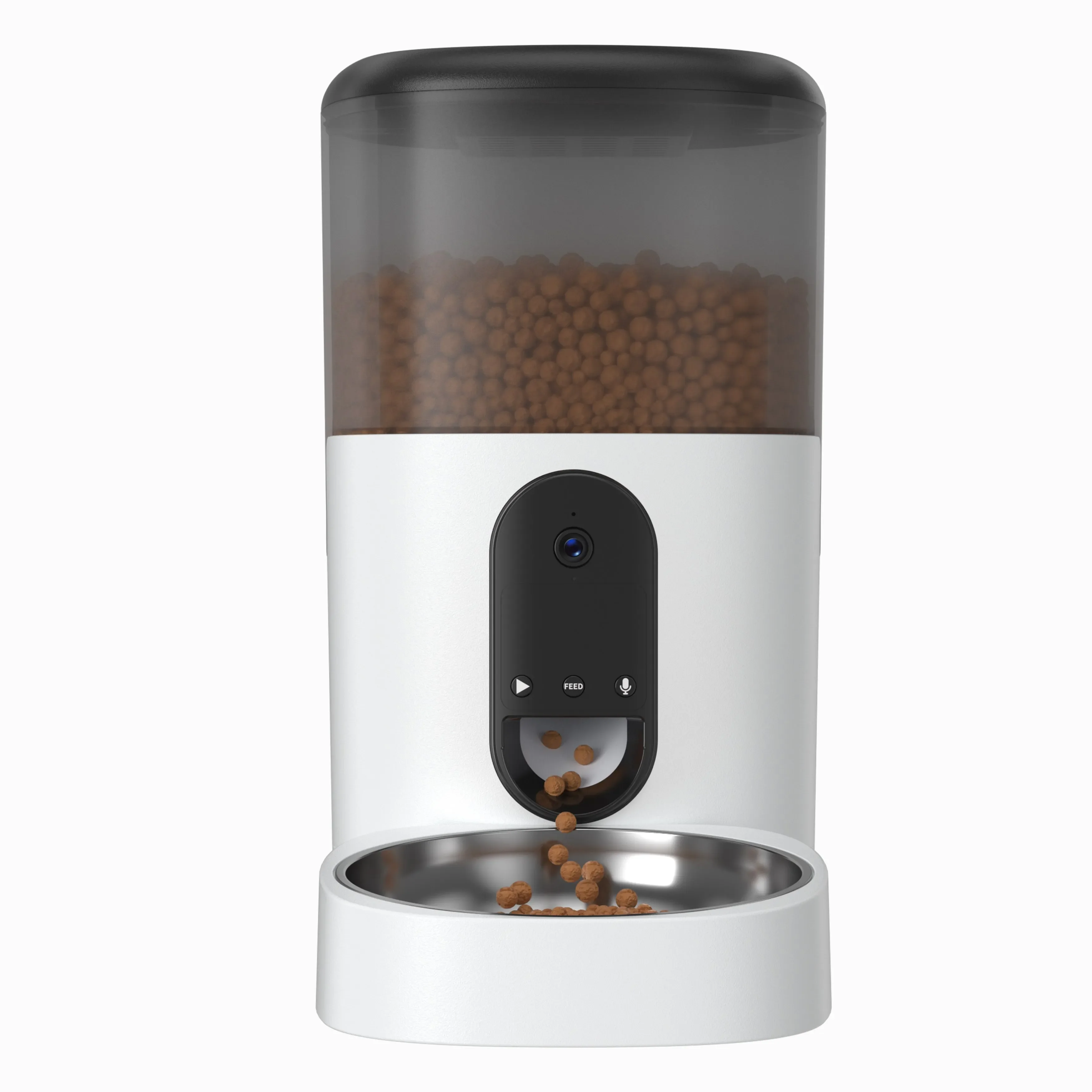 4l Time Set Pet Feeder Automatic   Food Dispenser With Stainless Steel  Bowl For Dogs Cats