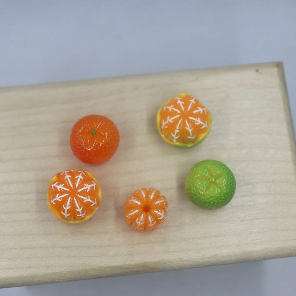 50 pezzi di frutta arancione artificiale, braccialetto con ciondolo, arance, mini ciondoli, creazione di gioielli, decorazioni in miniatura, collane con decorazioni finte