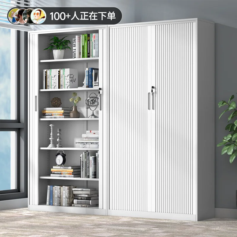 

Sliding Roller Shutters Filing Cabinets Low Storage Bookcases Filing Cabinets Lockable Iron Office Furniture Archiefkasten YSWJG