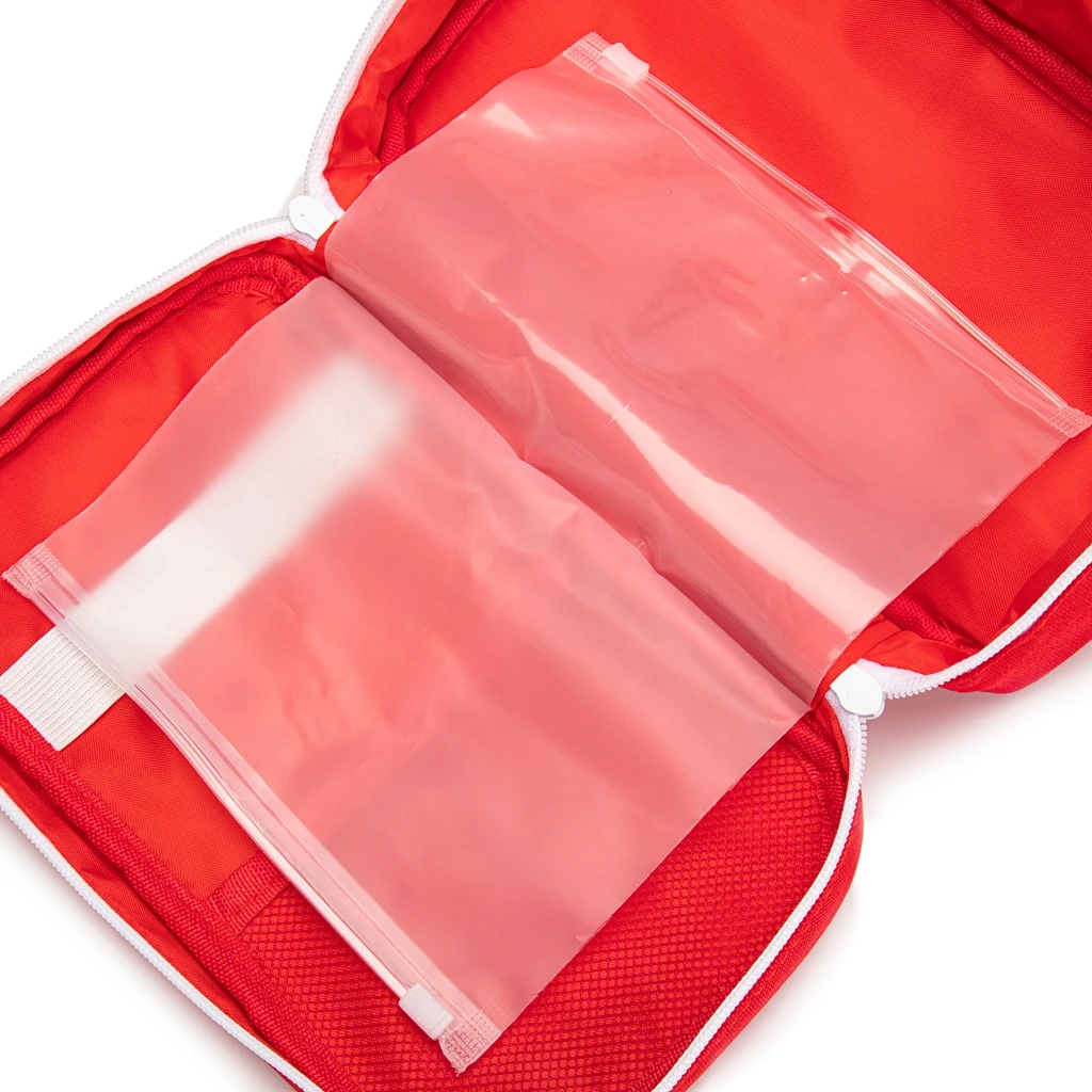 Imagem -06 - Bolsa de Primeiros Socorros Vazia Vermelho Primeiros Socorros Bolsa de Primeiros Socorros Bolsa Pequena Médica para Casa de Emergência Viagem Acampamento Caminhadas ao ar Livre