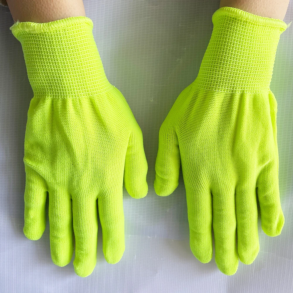 5Pairs Glowing Gloves Neon Party Fluorescent Decoration Hand Props Need UV  in the Dark Black Light Gloves Stretch Knit  Glove