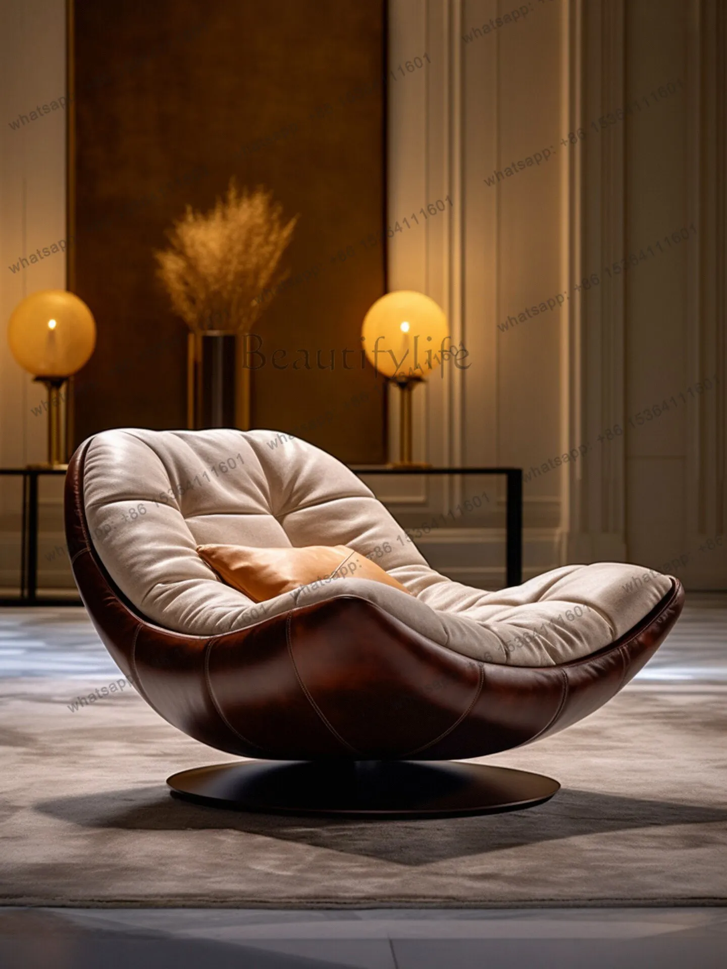 

Итальянский минималистичный вращающийся одиночный диван, тканевый стул, средневековый стул для отдыха