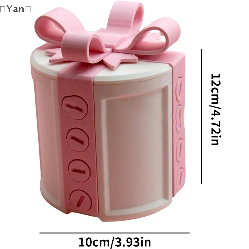 〔Yan〕Annoying Gift Box With Screws 3D Prank Box Valentine's Day Bow Gift Packaging Box With Hidden Compartment,Challenging Brain