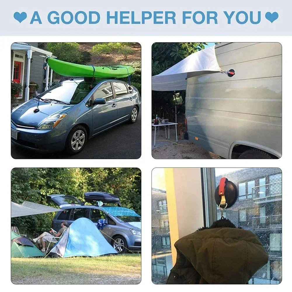 مرساة كوب شفاط المكنسة الكهربائية مع خطاف ثابت لخطاف كوب الشفط لحزام ساعة السيارة شديد التحمل مناسب لحمام السيارة