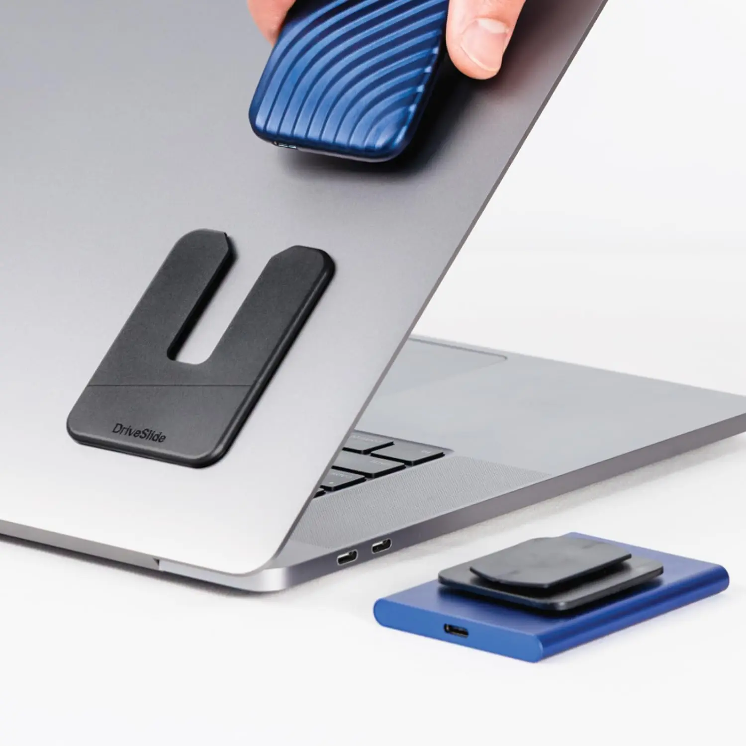 

Portable External Hard Drive & Hub Holder for Laptop, Cable Organizer with Lock System
