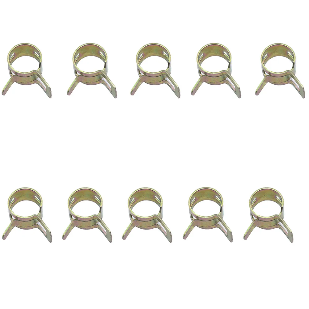 10pcs Motorcycle Hose Clamps Fuel Hose Line Water Pipe Clamp Hoops Air Tube Fastener Spring Clips 8mm 10mm