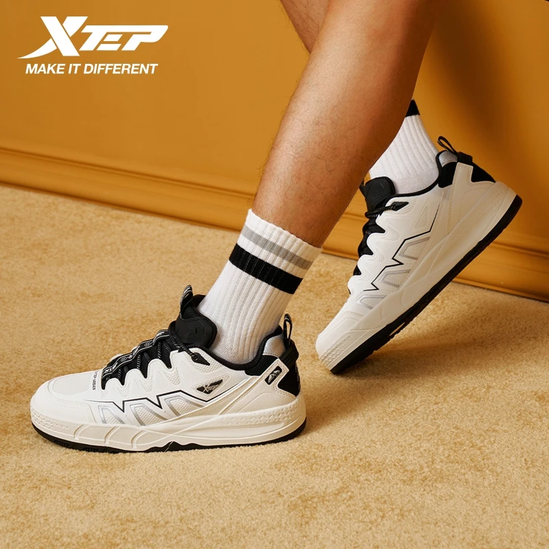 Xtep MIZONG zapatos de skate para hombres 2025 verano ligero durabilidad ocio moda cordones zapatos deportivos 975319310016