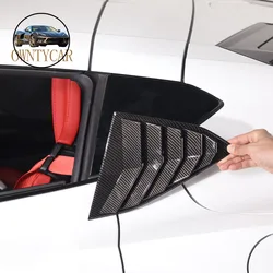 For Chevrolet Corvette C8 Stringray Z51 Z06 2020-23 ABS Black Car Rear Window Triangle Shutter Deflector Decoration Accessories