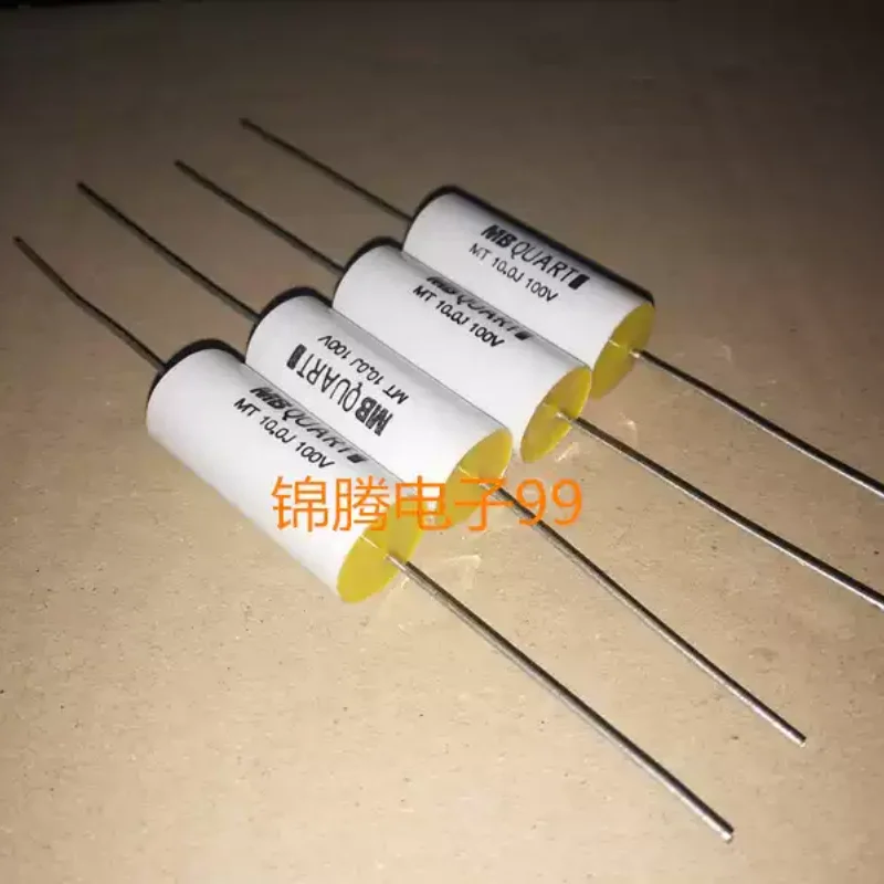 3-10pcs German Goethe crossover capacitor MT 10UF 100V fever infinite axial thin film capacitor