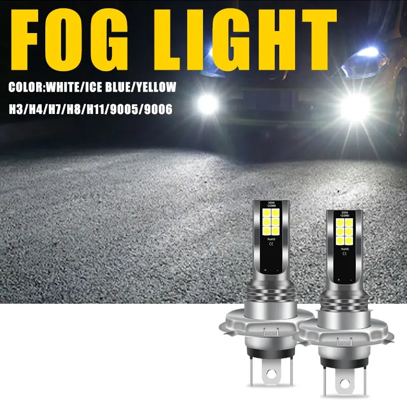 9005 Hb3 9006 Hb4 12smd Led Lamp H4 H7 H11 H8 H9 Car Fog Light For H4 Led Xenon Led Spotlights For Car Renault Logan 1 Led H11