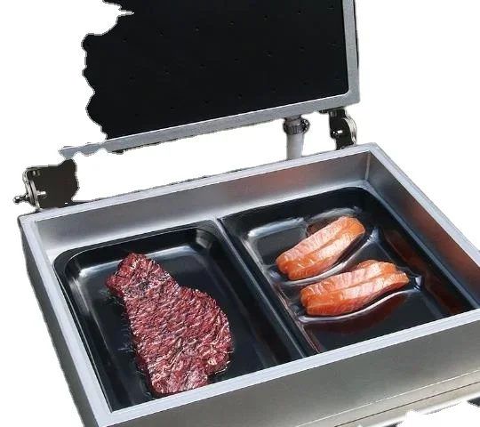

Commercial And Home Meat Vacuum Wrapping Sealer Machine Cereal Sausage Snack Food PVC/PE Film Packaging Sealing Machine