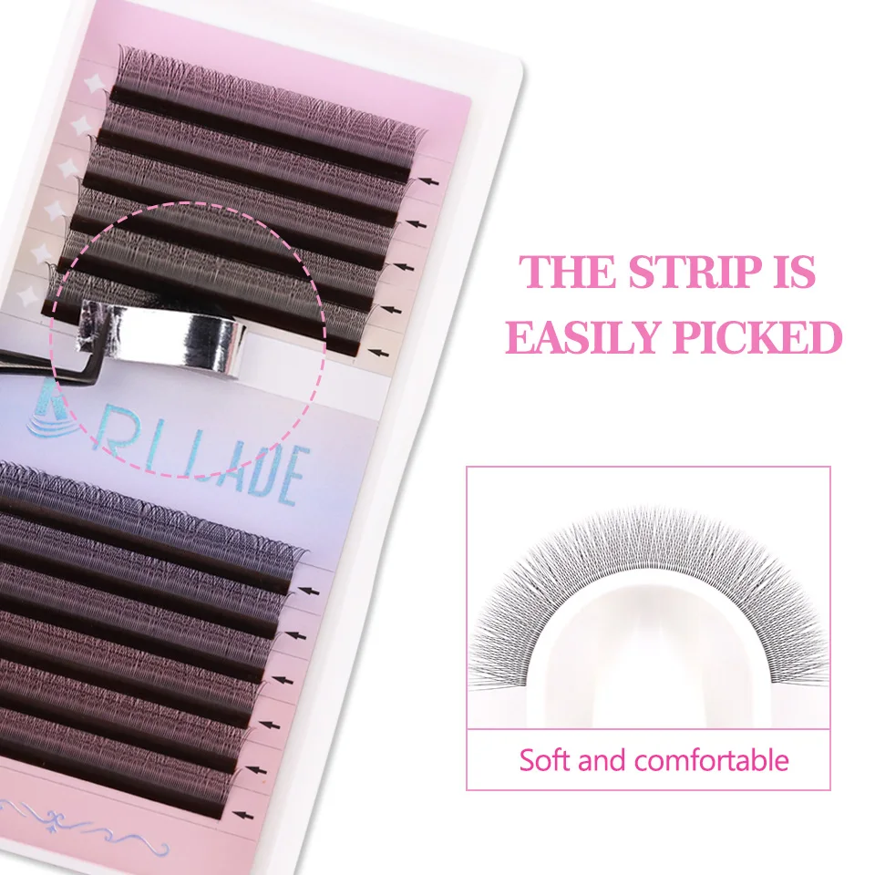 RUJADE 2D Y Shape Eyelashes V shape Soft Light Natural 2D Lash Extension Supplies Makeup Mesh Net Cross Premade Volume Fan Lash
