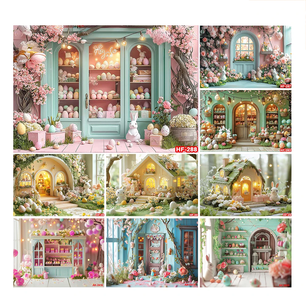 Primavera páscoa fotografia cenários jardim floral grama coelho ovos fundo coelho foto banner tapeçaria cabine adereços