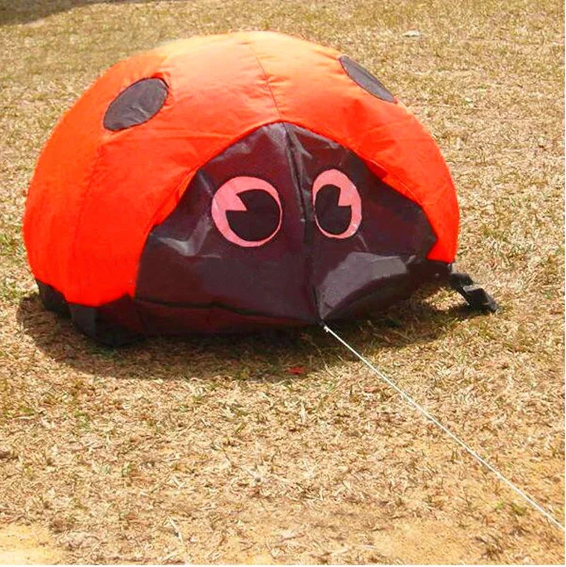 Cerf-volant coccinelle souple pour enfants, peut marcher, pas de cerfs-volants volants, cerfs-volants souples en nylon pour adultes, jouets d'extérieur, montrent des cerfs-volants Gaori kyen fun