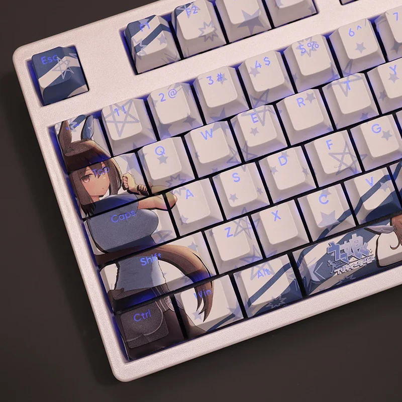 Admire Vega 108 Keycap Uma Musume Pretty Derby PBT DYE Sublimation Light Transmitting Switch Key Cover Mechanical Keyboard Gift