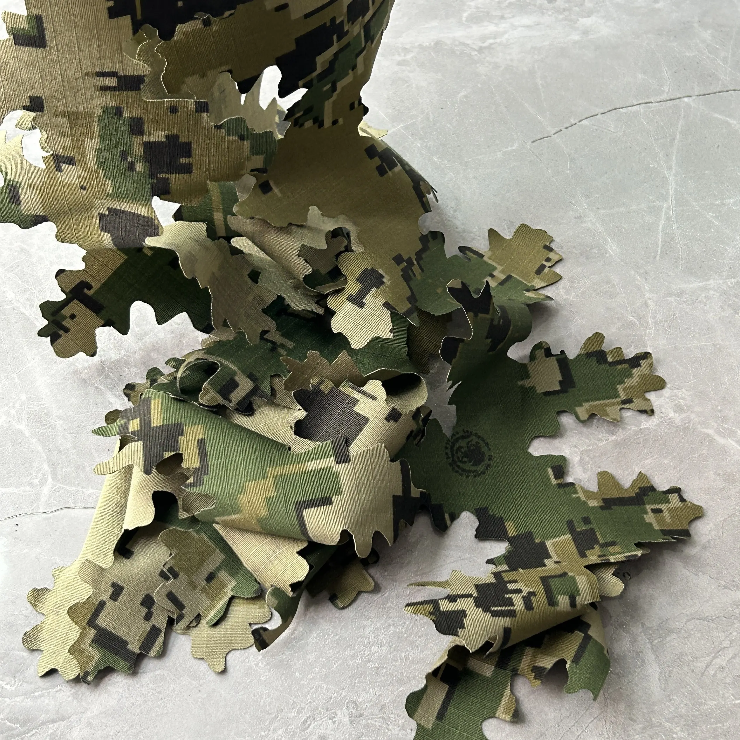 Tela de camuflaje mexicana 3D con hojas de 140 cm US4CES para kit de ropa de wargame, sombrero y bricolaje