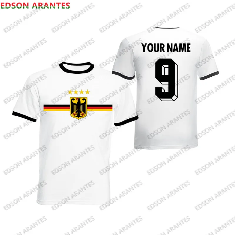 Germany T Shirt Free DIY Name Athletics T-shirt Retro Deutschland Print Sprots Fans Team Jersey Custom Unisex Adult Kids Clothes