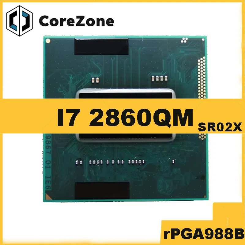 Used Core i7-2860QM i7 2860QM SR02X 2.5GHz Quad-Core Eight-Thread CPU Processor 8M 45W Socket G2 / rPGA988B
