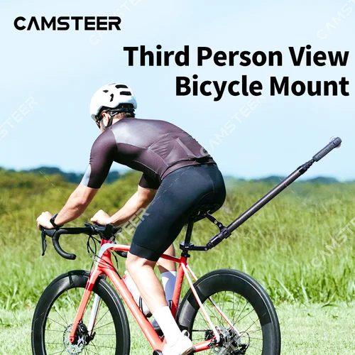 Imagen 2 del producto Camsteer soporte para asiento trasero de bicicleta vista para tercera persona GoPro 13 12 soportes de cámara para Insta360 X5 X4 AcePro DJI Osmo360 Action 6 5Pro