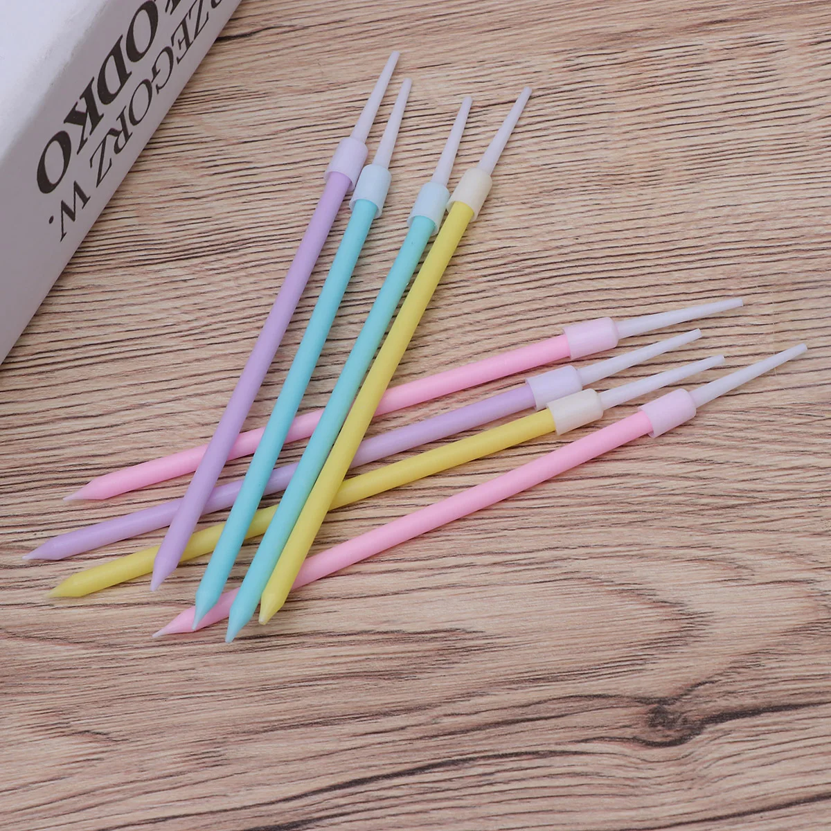 24Pcs Birthday Cake Candles Slender Long Candles for Party Wedding Decoration Elegant Romantic Atmosphere Lighting Option