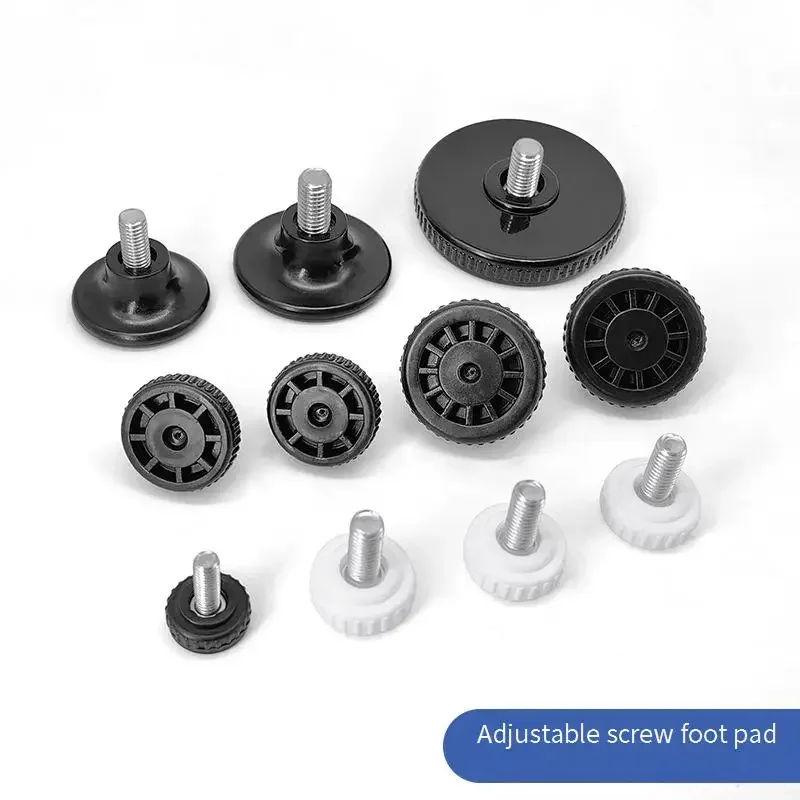 4 Pcs/Lot M6 M8 M10 Adjustable Screw Foot, Screw Machine Foot Pad Shock Absorber with Screw Foot