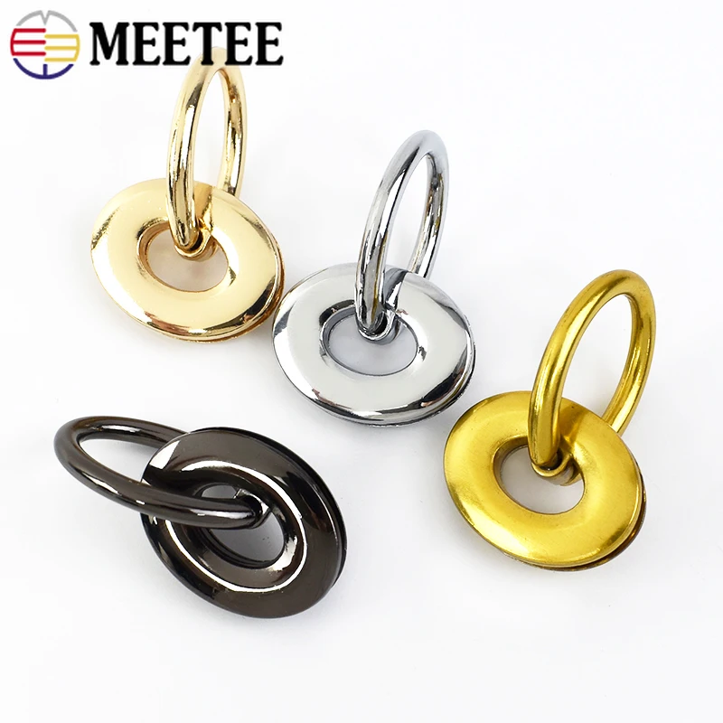 

5/10Pcs 25*32mm Metal Bag Strap Buckle Handbag Side Clip Eyelet O Ring for Handle Connect Hook DIY Leather Sewing Accessories
