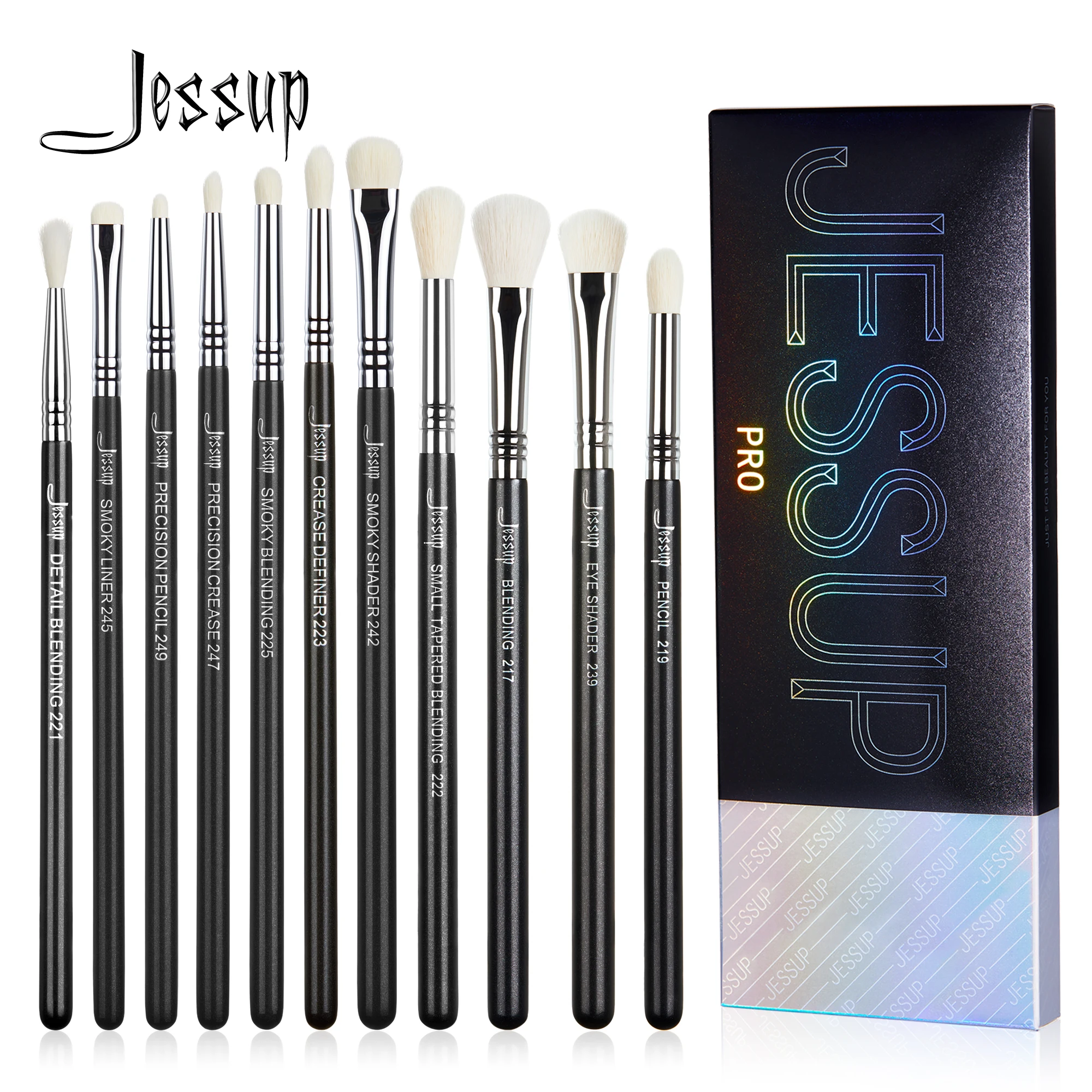 Jessup Eyes Brushes set, Eyeshadow Makeup Brush, Premium Synthetic Blending Shader Crease T340