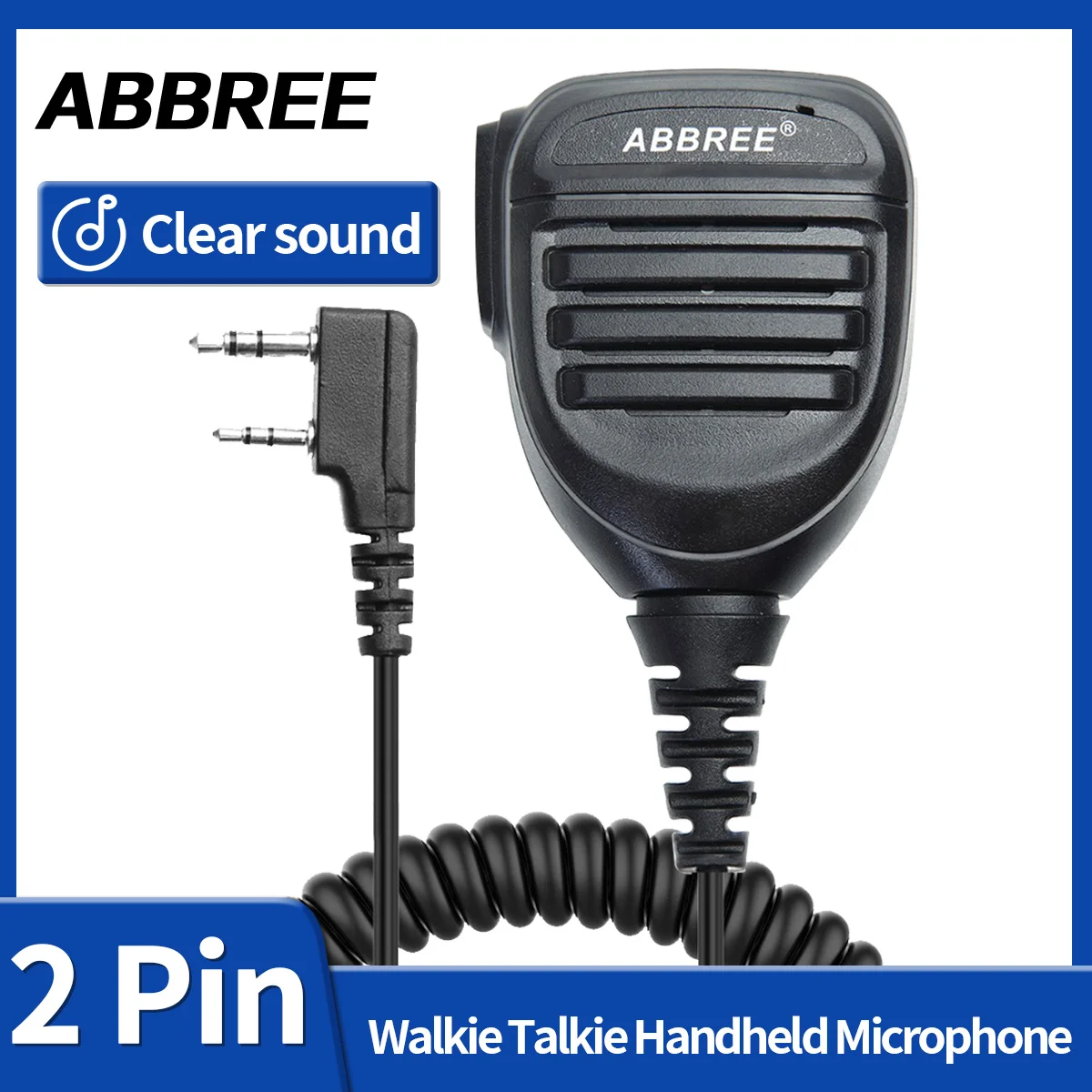 

ABBREE AR-770 рация плечевой микрофон K Plug динамик микрофон ручной для Baofeng UV-32 UV-5R Mini UV-21 двусторонняя любительская радиостанция