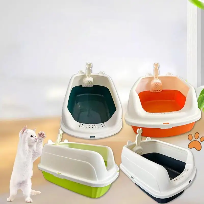 Large Cat Litter Box Large Cat Toilet Convenient For Entering Exiting The Height Of The Cat Litter Box Strong Durable